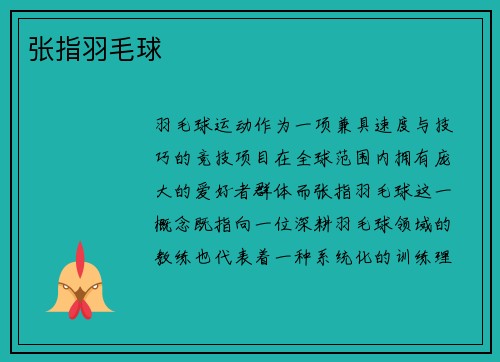 张指羽毛球